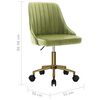 vidaXL Въртящи се трапезни столове, 6 бр, светлозелени, кадифе
