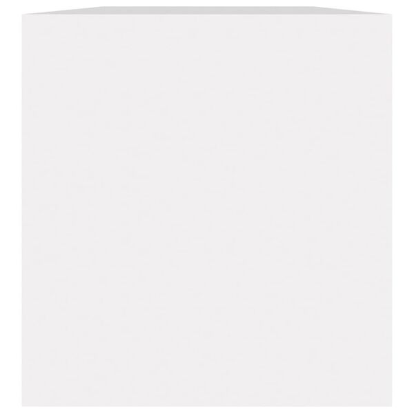 vidaXL Шкаф за винилови плочи, бял, 71x34x36 см, инженерно дърво