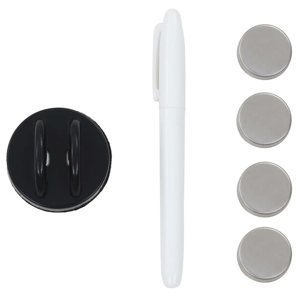 vidaXL Магнитна дъска за стенен монтаж, стъкло, 120x60 см