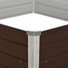 vidaXL Повдигната леха, кафява, 129x129x45 см, поцинкована стомана