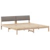 vidaXL Рамка на леглото Кафяво и таупе 200 x 200 cm Борово дърво масив