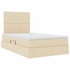 vidaXL Легло с място за съхранение Кремав 120 x 200 cm Изкуствена