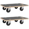 vidaXL Транспортни колички 2 бр правоъгълни 50x35x11,5 см 250 кг