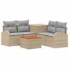 vidaXL Комплект дивани 6 бр. Бежов и Светло Сив 55 x 55 x 37 см