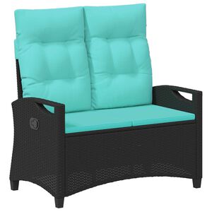 vidaXL Градинска пейка с възглавница 105 x 60 x 112 см стомана