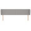vidaXL Горна табла за легло с уши, светлосива, 163x23x78/88 см, плат