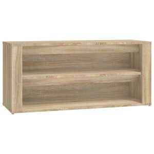 vidaXL Шкаф за обувки, дъб сонома, 100x35x45 см, инженерно дърво