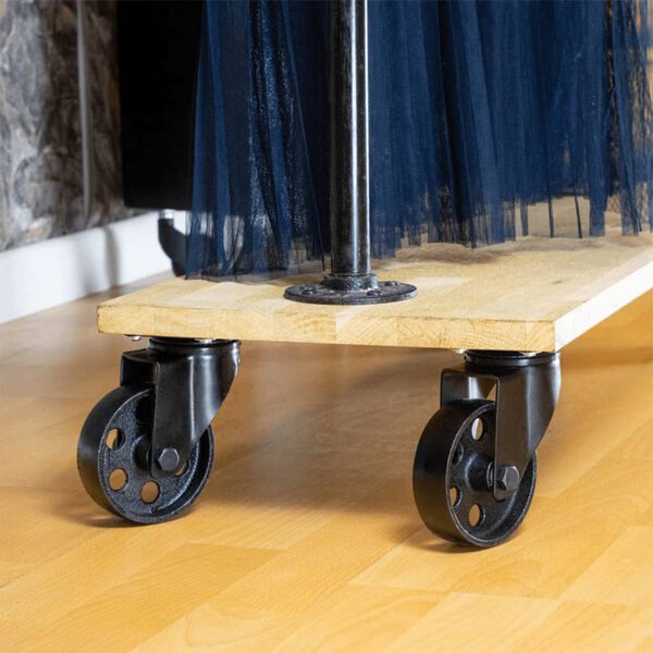 Mac Lean Въртящи се колела 92 мм 4 бр черни