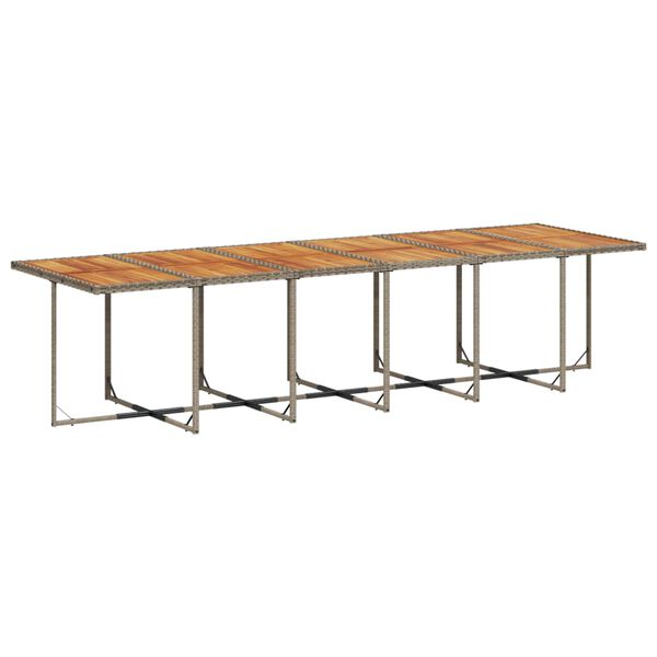 vidaXL Градински комплект от 13 части с възглавници сив полиратан