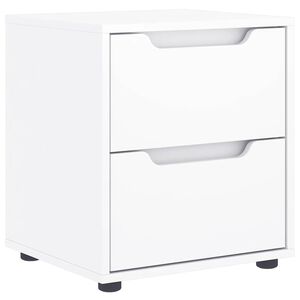 vidaXL Нощно шкафче VISNES бяло 45x40x50 см, инженерно дърво