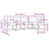 vidaXL Комплект дивани за открито 5 pcs Естествено и черно