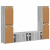 vidaXL Комплект ТВ шкаф 6 pcs Сив Сонома Инженерно дърво
