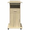 vidaXL Катедра с колелца сонома дъб 55x55x107 см инженерно дърво