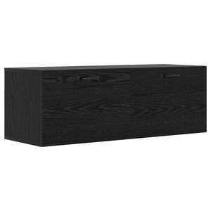 vidaXL Стенен шкаф Черен дъб 100 x 36,5 x 35 cm Инженерна дървесина