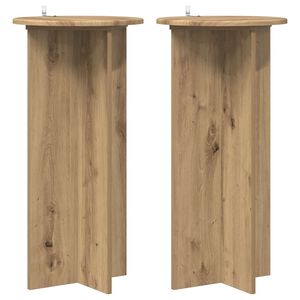 vidaXL Стойка за растения 2 pcs Дъб артизан 40 x 40 x 80 cm