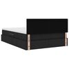 vidaXL Легло с място за съхранение и матрак Черно 120 x 200 cm