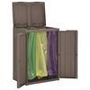 vidaXL Кош за боклук с 2 врати, кафяв, 65x45x88 см, PP