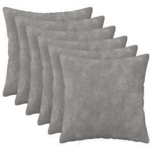 vidaXL Калъфка за възглавница 6 pcs HEERLEN Светлосиво 35 x 35 cm