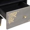 vidaXL Нощен шкаф 2 pcs Сив 40 x 33 x 46 см Солидно мангово дърво