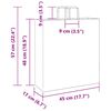 vidaXL Хартиени торбички 50 бр с дръжки кафяви 45x17x48 см