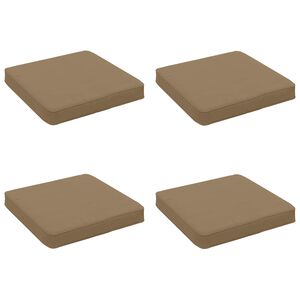 vidaXL Кушони за сядане, 4 броя VUGHT 4 pcs 100% полиестер Таупе