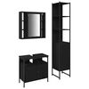 vidaXL Комплект мебели за баня 3 бр. Черния дъб 33 x 33 x 185,5 см