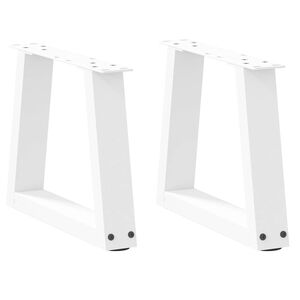 vidaXL Крака за масичка за кафе, V-образни, 2 бр., бели, 30 x (30-31,3) см, стомана