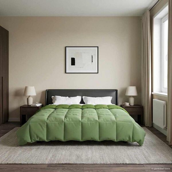 vidaXL Летен юрган Патичено Зелен 200 x 240 cm Микрофибър