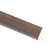 vidaXL Ръбове за стъпала, Г-образни, 5 бр, алуминий, 90 см, кафяви