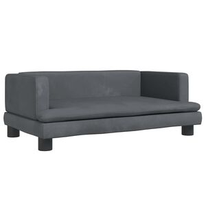 vidaXL Кучешко легло тъмносиво 80x45x30 см кадифе