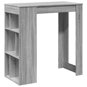 vidaXL Бар маса с рафтове сив сонома 102x50x103,5 см инженерно дърво