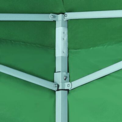 vidaXL Сгъваема шатра с 2 стени, 3x3 м, зелена