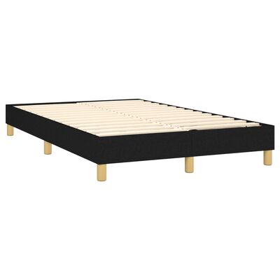 vidaXL Боксспринг легло с матрак, черно, 120x200 см, плат