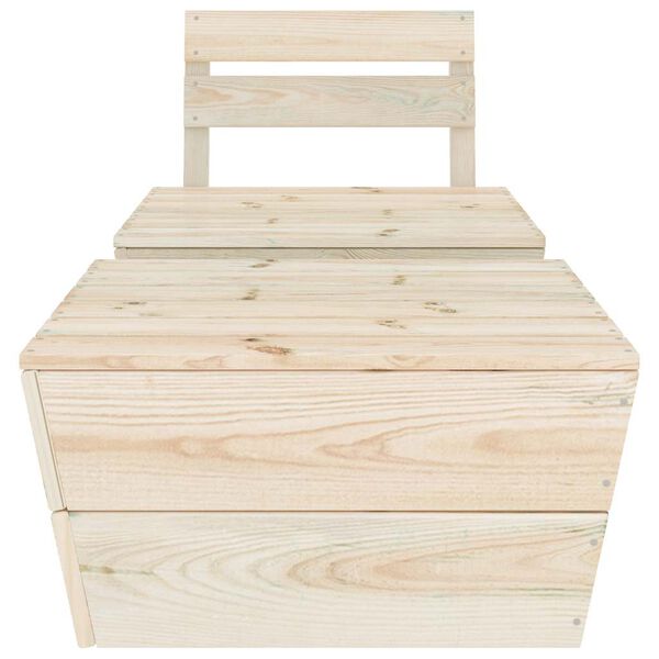 vidaXL Градински лаундж комплект от 2 части, импрегниран смърч