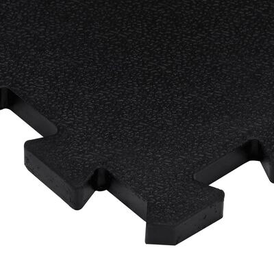 vidaXL Гумени подови плочки 9 бр черни 16 мм 30x30 см