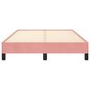 vidaXL Рамка за легло без матрак, розова, 120x190 см, кадифе