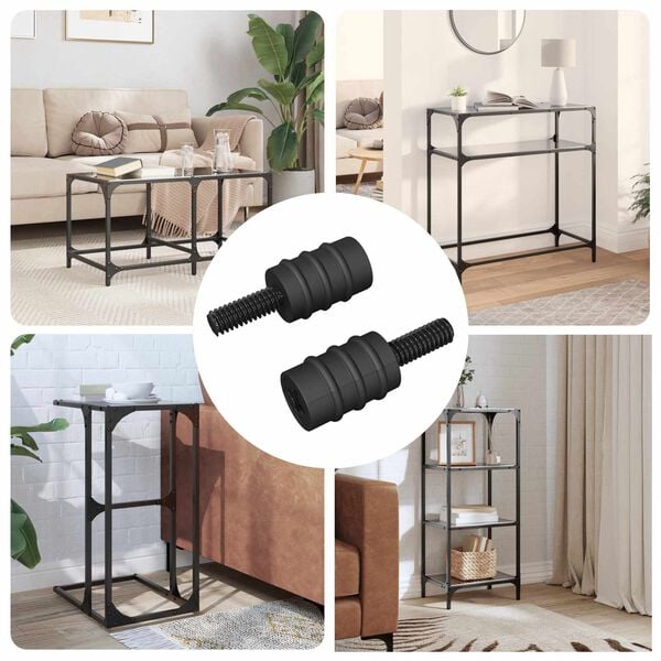 vidaXL Струбцина 2 pcs Черно М4 Гума и стомана