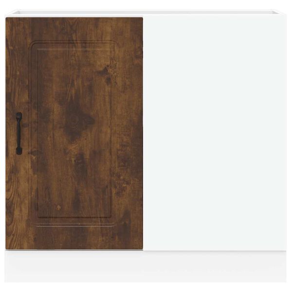 vidaXL Кухненски шкаф, "Kalmar", опушен дъб, инженерно дърво