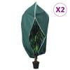 vidaXL Зимни покривала за растения с цип, 2 бр, 70 г/м&sup2;, 1,2x1,8 м