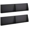 vidaXL Задържащи стени 4 бр. 80 x 12 x 30 см Стомана Черно