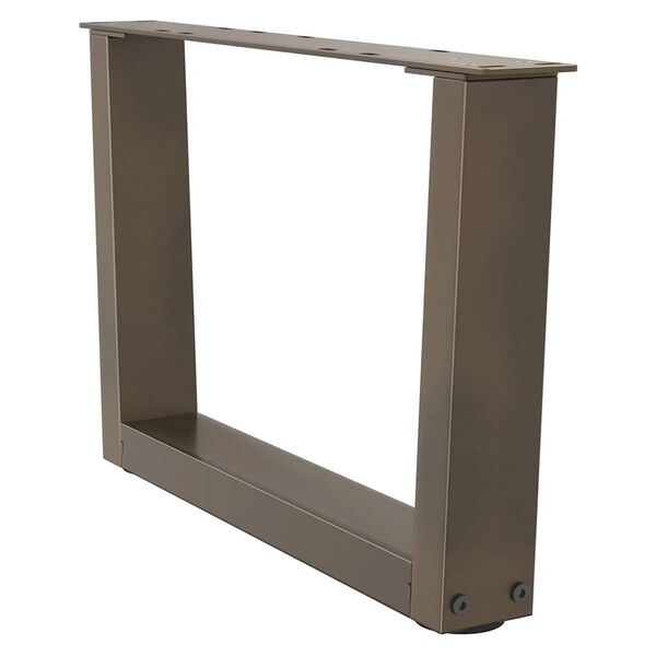 vidaXL Крака за масичка за кафе, V-образни, 2 бр., естествена стомана, 50 x (30-31,3) см, стомана