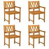 vidaXL Външна пейка 4 pcs Натурално 56 х 55,5 х 90 см