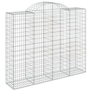 vidaXL Дъговидна габионна кошница 200x50x160/180 см поцинковано желязо