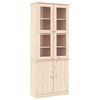 vidaXL Шкаф витрина ALTA, 77x35x186,5 см, бор масив