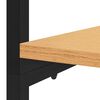 vidaXL Гардероб, черно и дъб, 90x40x167 см, метал и ПДЧ