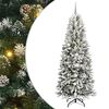 vidaXL С изкуствено коледно дърво Бяло 210 cm