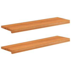 vidaXL Парапети за прозорци 2 бр. Светло кафяво 90 x 25 x 2 cm