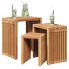 vidaXL Комплект от странични масички 3 pcs Кафяво 33 x 44.5 x 51 см