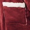 vidaXL Одеяло с качулка Бордо червен l Флийс и фланел