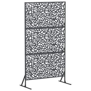 vidaXL Екран за уединение 100 x 50 x 180 см Стомана Антрацит